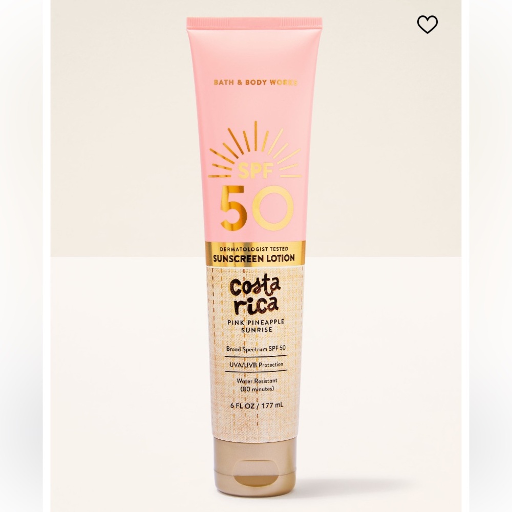 ⛱️ “Pink Pineapple Sunrise” SPF Lotion Sun Care by B&BW, 6 fl oz / 177 mL, NWTag